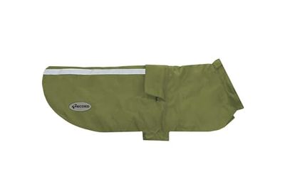 Record - Impermeable para Perros Giger. Plegable con Interior Transpirable de Malla, Bandas Reflectantes y elásticas Ajustables para Patas traseras – Cómodo y Seguro para Cada Paseo | Verde, 3XL