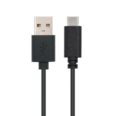Brightium CABLE USB 2.0 TIPO C/M-A, 3A, LONGITUD 3M, COLOR NEGRO - Ideal para carga de dispositivos y transferencia de datos rápida.