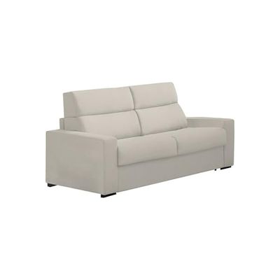 Talamo Italia -Divano fisso 2 posti Vala, Sofà lineare per salotto, imbottito, sfoderabile, Qualità 100% Made in Italy, 180x95 h100 cm, Beige