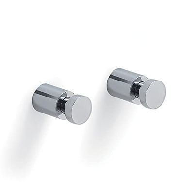 Gedy cromati, Parete Appendiabiti da Muro tondi 3CM, Misure e Peso: 3X1,6X1,6 CM & 0,035 kg, Appendini Bagno Realizzati in Ottone, Design R&S, 2 Anni di Garanzia, Lunghezza 3 cm