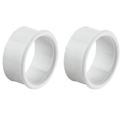 cyclingcolors 2x Anneau d'aération rond plastique caravane camping car Delrin avec bord de recouvrement à encastrer Ventilation Cache Protection Meuble Mur Plafond Bague, Ø38mm blanc