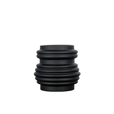 By On Mila S Black Earthenware Vase with Rubber Coating in Gift Box