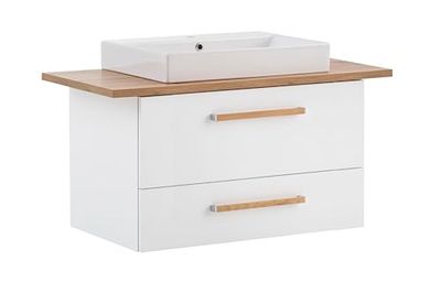 Schildmeyer Duo 702037 - Lavabo in stile rustico, 102,2 x 50 x 61,5 cm, colore: Bianco gesso