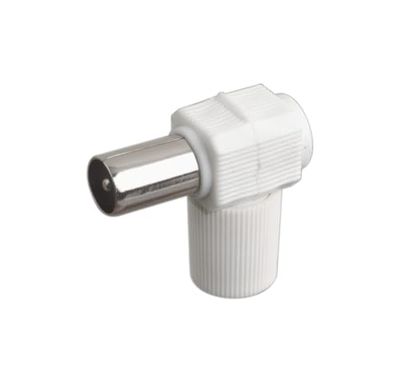 9,5 mm schuine connector voor tv, optimaal voor audio en video in elektronische systemen. Bespaar ruimte in installaties en verbeter de signaalkwaliteit, ideaal voor uw apparatuur.
