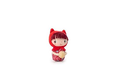 Lilliputiens - Mini sonajero Caperucita Roja - Juguete sensorial para bebés - Estimula la Vista, el oído y la motricidad - Ideal Desde el Nacimiento - Peluche Suave y Divertido para Descubrir - 83481