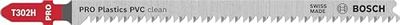 Bosch 5x Lames de scie sauteuse T 302 H Clean for PVC (pour Feuilles de PVC, PA et PS, Professional Accessoire Scie sauteuse)