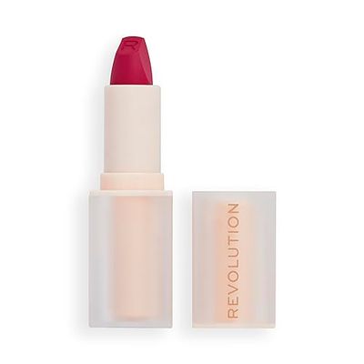 Revolution Beauty, Lip Allure Soft Satin Läppstift, Satin-Lyxfinish, Bärbar, Material Girl Wine