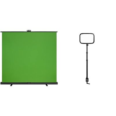 Elgato Paquete Equipo de Estudio - Panel Chromakey de Gran Anchura, Luz Profesional de Estudio para Streaming, Videoconferencia, en Instagram, Youtube, TikTok, Zoom, Teams, OBS, PC/Mac/iPhone/Android