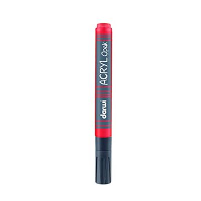 DARWI - DA0220013490C - Un Marqueur Grosse Pointe 3 MM - Peinture Acrylique Opaque - Vermillon - 6 ML - Multi-surfaces - Loisirs Créatifs - Activité Manuelle - Bricolage - DARWI ACRYL OPAK