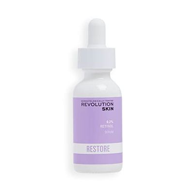 Revolution Skincare London Révolution Skincare London, Sérum Visage Rétinol 0,2%, Léger, Réduit les Ridules et les Rides, Non Gras, 30ml