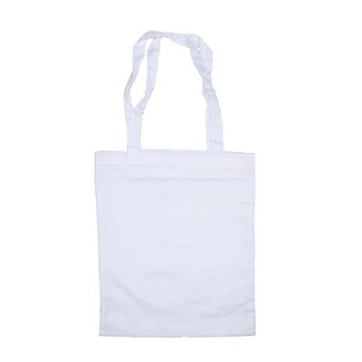 Sodertex - Sacco shopping in cotone 100 g/m² - 24 x 29 cm - 12 pezzi - Colore bianco - Tempo libero - L514000
