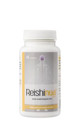 Nua Biological - Reishinua caps. Complemento alimentar à base de plantas, ajuda a melhorar a respiração.