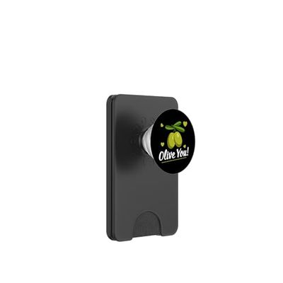 Olive You! Diseño vegano para comedores de plantas y vegetarianos PopSockets PopWallet para MagSafe