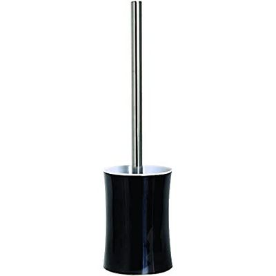 MSV Nikki Toilet Brush Set, Stainless-Steel, Black, 41 x 9.8 x 9.8 cm