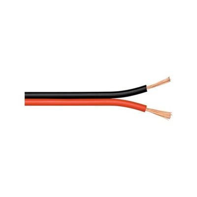 Goobay 56707 luidsprekerkabel 2 x 0,5 mm² CCA strengen/luidsprekerkabel audiokabel per meter/luidsprekerkabel kabel audiokabel/subwoofer kabel/rood zwart / 100 m