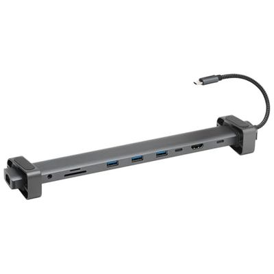 Bluestork - Office Pro Hub - 10 in 1 USB C Hub - USB stekkerdoos met 100W snel opladen - USB-C naar HDMI adapter - RJ45-3 x USB 3.0 Ethernet - SD/TF speler - Compatibel met Windows & Mac - Nieuw