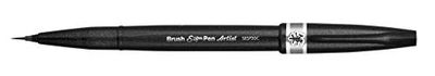 Pentel - Rotulador Pentel Artist con punta de pincel extrafina. Color gris.