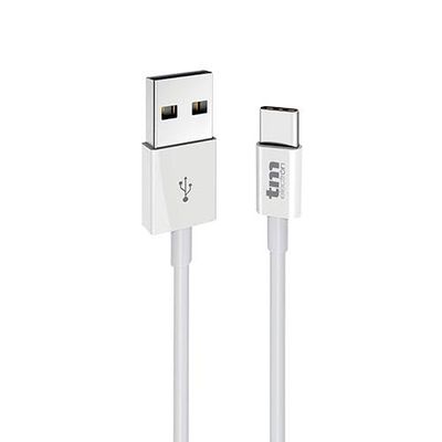 Conexión USB - Cable Tipo c de 1 Metro, 2.4A de Potencia, Recubierto en PVC, Ideal para Carga y Transferencia de Datos rápida y Segura.