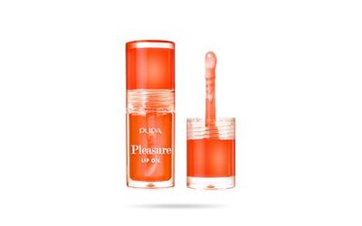 Pupa Gloss Pleasure Lip Oil, Elisir per Labbra Extra Nutriente, Finish Lucido Effetto 3D - Disponibile in 4 Varianti di Colore e Trattamento (002 Exotic Papaya, Aroma Papaya)