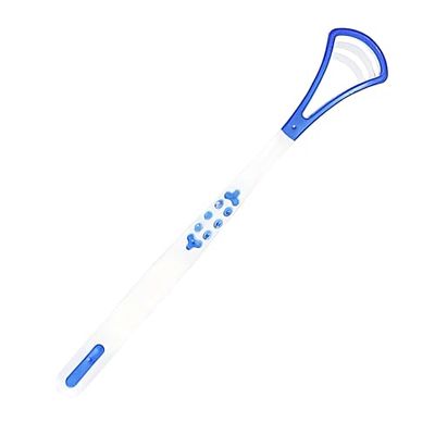 PARENCE.- Raschietto per lingua a tre fasi - igienico, ergonomico, resistente - Raschietto per lingua - 18cm, colore casuale