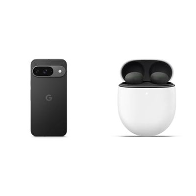 Google Pixel 9 - Smartphone Android Desbloqueado con Gemini, cámara Avanzada, batería con una autonomía de 24 Horas y Pantalla Actua de 6,3" - Obsidiana, 128GB + Pixel Buds Pro 2