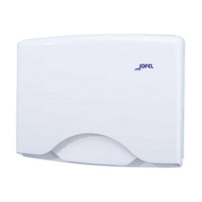 Jofel - AM21000, Dispensador Papel Cubreasientos WC, Dispensa Unitariamente, Necesita Carga de Papel Cubre-asientos, para Colectividades y W.C públicos, Hospitales, Clínicos, Bares, Restaurantes