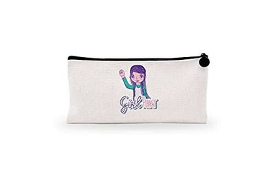 Bonamaison Stampato Digitalmente 100% Cotone Astuccio Portapenne con Cerniera in Tela, Portapenne per Studenti, Bambini, Ragazzi, Ragazze, Astuccio per Matita, 1 Pezzo, Dimensioni: 21x12 Cm
