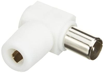 Metronic 438106 Conector TV de 9,52 mm com nervura, branco