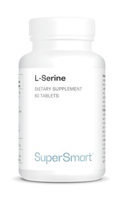 Supersmart - L-Serine - Brain Boost & Memory Supplement - Support Healthy Central Nervous System | Non-GMO & Gluten Free - 60 Tablets