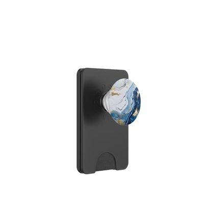 Patrón Abstracto Azul Y Blanco PopSockets PopWallet para MagSafe