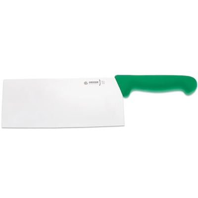 Giesser depuis 1776 - fabriqué en Allemagne - Couteau de chef chinois vert, Basic Green, lame 21 cm, antidérapant, couteau tranchant lavable au lave-vaisselle, inoxydable