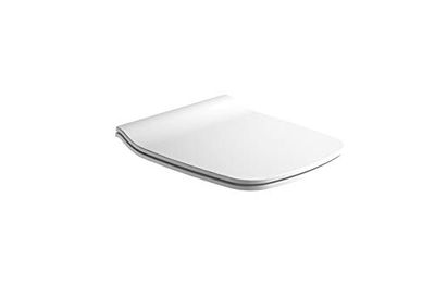 Gala Street Square - Sedile Slim ammortizzato per WC con Kit di Fissaggio e Cerniere in Acciaio Inox, Colore Bianco, Dimensioni 37,5 x 6 x 45 cm, Modello G5132701