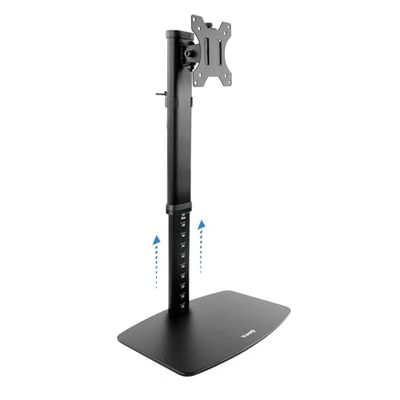 Support de Table pour écrans de 17 à 27 Pouces, avec réglage de Rotation et d'inclinaison, Couleur Noire, Installation Facile et résistante. *