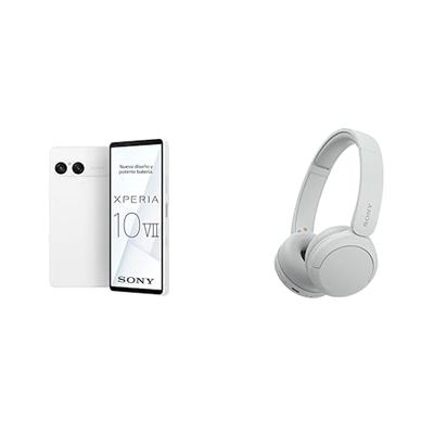 Sony Xperia 10 VII – 6.1" 19.5:9 OLED display with 120 Hz, 5,000 mAh battery, 16 mm ultra-wide-angle lens, 3.5 mm audio jack, Android 15, IP65/68, White + WHCH520