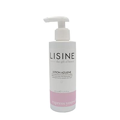 Lotion Azulène Adoucissante 200 ml - Soin Visage pour Peaux Sensibles et Couperosées - avec Extraits de Camomille, Extraits d'Hamamélis, Allantoïne et Agents Hydratants - LISINE