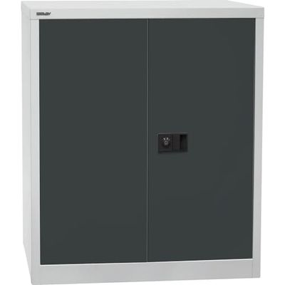 Bisley Armario Universal con Puerta, galvanizado 1 balda, 2 Oh, Metal, 525 Cuerpo Luz Gris, Frente, Antracita, Gris, 40 x 91.4 x 100 cm