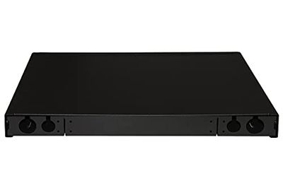 Optische vezelplaat 19 inch met 24 adapters DC Duplex singlemode diepte 250 mm kleur zwart