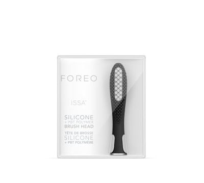 FOREO ISSA Hybrid Wave Tête de brosse moyenne en silicone et poils polymères PBT Durables 6 mois Noir