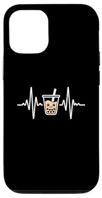 Heartbeat Boba Tea Kawaii Bubble Drink Lover Case for iPhone 12/12 Pro