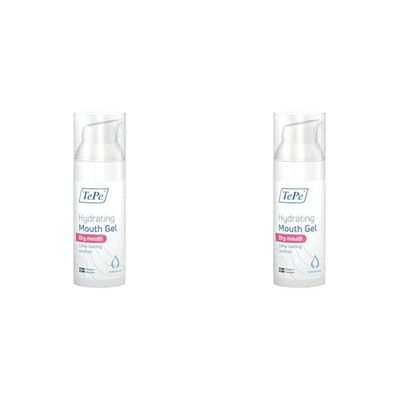 Gel TePe Hydrating bocca secca, non aromatizzato, per alleviare la sensazione di bocca molto secca, facile da portare con sé (Confezione da 2)