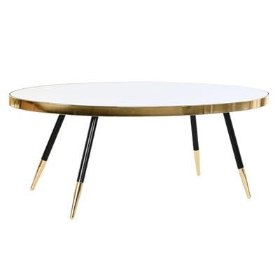AlexandreHouse Table Basse en Acier Miroir 110 x 50 x 41,5 cm Doré