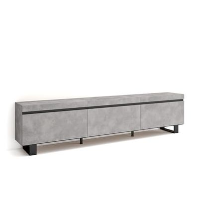 Skraut Home | TV-Meubel, Lowboard | Woonkamer, Eetkamer | 240x57x35 cm | Industrieel design | Moderne stijl | Cement