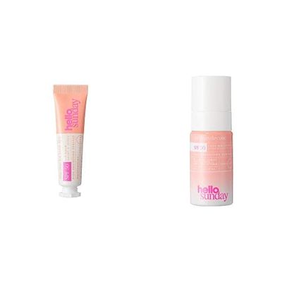 Hello sunday - Pack Regalo - Bálsamo Labial hidratante SPF 50 y Crema Hidratante facial SPF 50 - Bálsamo con manteca de karité y Crema facial con ácido hialurónico