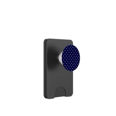 Lindo, azul marino, patrón bohemio de lunares, lunares PopSockets PopWallet para MagSafe