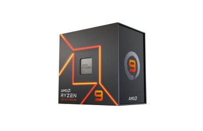 AMD Ryzen 9 7900X Processeur (Radeon Graphique Intégré 12 Coeurs/24 Threads, 170W TDP, Socket AM5, Cache 76MB, jusqu'à 5.6 GHz Fréquence Boost, sans Ventilateur)