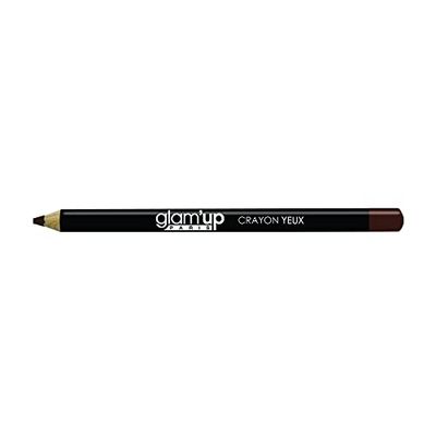 Glam'Up Paris - Crayon Yeux - Eyeliner - Longue Durée - Texture Onctueuse - Couleur Intense - Haute Précision -Facile à Appliquer - N°02 - Marron Foncé