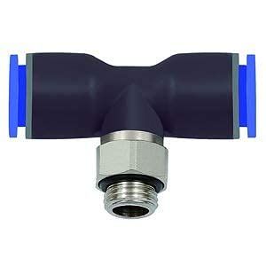 RIEGLER 135646-131.038-14 Serie azul - Racor roscado en T (giro, G 3/8, diámetro exterior de 14 mm, 1 unidad)