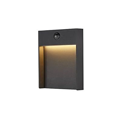 SLV 1002954 Applique Flatt Sensor/Éclairage pour Murs, allées, entrées, Spot LED saillie d'extérieur, Lampe de jardin/IP54 3000/4000K 16W 600lm Anthracite, Aluminium, 16 W