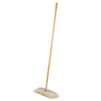 Salter LASAL71441WEU7 Warm Harmony Mop a morbido testa piatta, manico in bambù FSC, plastica riciclata, fibre morbide per spolvero e lucidatura, per tutte le superfici dure, legno/piastrelle/laminati