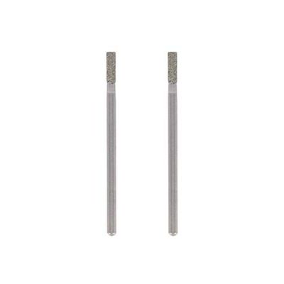 Dremel 7122 - Pontas de cilindro de diamante de 2,4 mm, conjunto de acessórios 2 molas para ferramenta rotativa para gravar, esculpir e retocar madeira, porcelana, cerâmica, vidro, couro, plástico